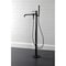 Kingston Brass KS7030DKL Freestanding Tub Faucet with Hand Shower, Matte Black KS7030DKL - alternate 4